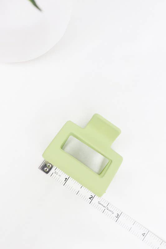 24-Pcs Small Matt Cut Out Rectangle Hair Claw: MIX COLOR / ONE