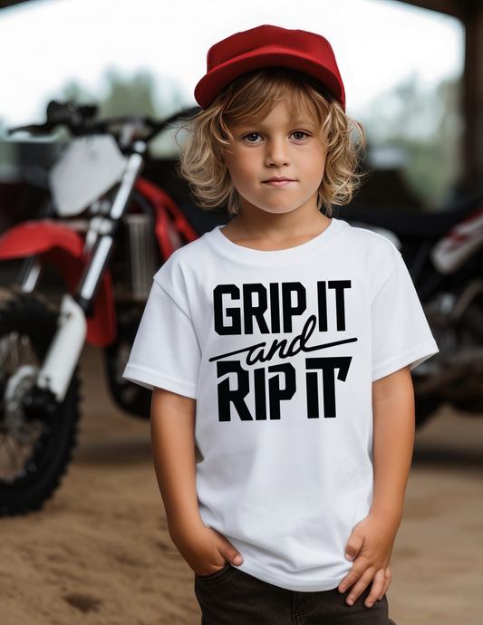 Motocross Grip It & Rip It Kids T-shirt